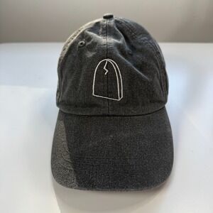 EMO NITE Graveboy Tombstone Logo Dad Hat Washed Black Strapback Music Band Adams